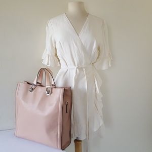 Louise et Cie Tall Leather Tote Shoulder Bag Alise